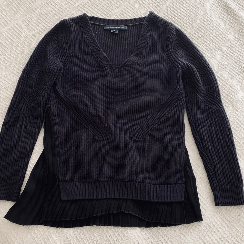 French Connection | Taurus Pleated Knit Sweater M